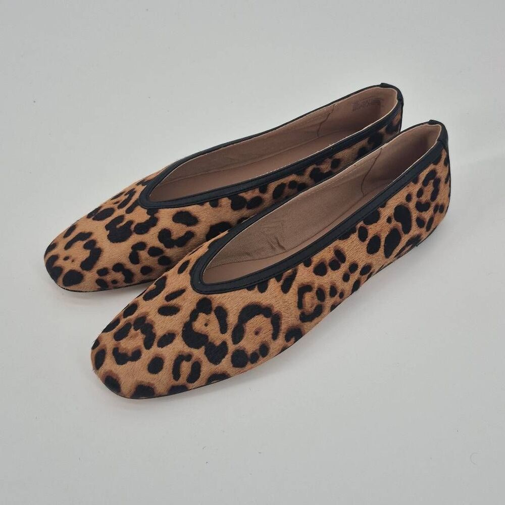 Steve Madden Leni Haircalf Ballet Flats Size 11 Animal Print